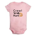 thumbnail image 1 of iDzn Crawl Walk Hunt Funny Rompers For Babies, Newborn Baby Unisex Bodysuits, Infant Jumpsuits, Toddler 0-24 Months Kids One-Piece Oufits, 1 of 4