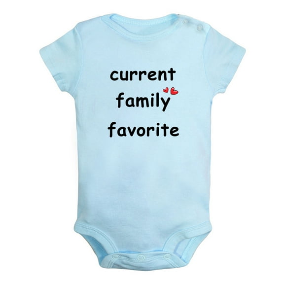 iDzn Current Family Favorite Funny Rompers For Babies, Newborn Baby Unisex Bodysuits, Infant Jumpsuits, Toddler 0-12 Months Kids One-Piece Oufits (Blue, 12-18 Months)