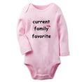 thumbnail image 1 of iDzn Current Family Favorite Funny Rompers, Newborn Baby Unisex Bodysuits, Infant Jumpsuits, Toddler Kids Long Sleeve Oufits (Pink, 0-6 Months), 1 of 5