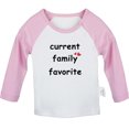 thumbnail image 1 of iDzn Current Family Favorite Funny T shirt For Baby, Newborn Babies T-shirts, Infant Tops, 0-24M Kids Graphic Tees Clothing (Long Pink Raglan T-shirt, 12-18 Months), 1 of 4