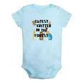 thumbnail image 1 of iDzn Cutest Critter In The Forest Funny Rompers For Babies, Newborn Baby Unisex Bodysuits, Infant Jumpsuits, Toddler 0-12 Months Kids One-Piece Oufits (Blue, 6-12 Months), 1 of 5