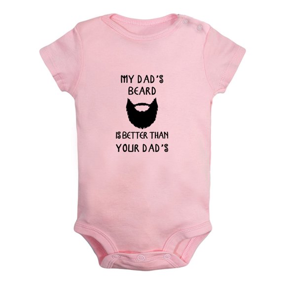iDzn My Dad's Beard Is Better Than Yours Dad's Funny Rompers For Babies, Newborn Baby Unisex Bodysuits, Infant Jumpsuits, Toddler 0-24 Months Kids One-Piece Oufits