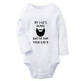 thumbnail image 1 of iDzn My Dad's Beard Is Better Than Yours Funny Rompers, Newborn Baby Unisex Bodysuits, Infant Jumpsuits, Toddler Kids Long Sleeve Oufits (White, 6-12 Months), 1 of 4