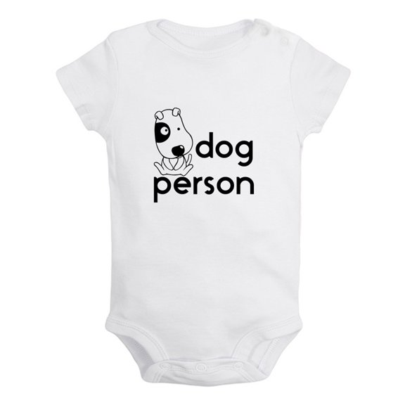 iDzn Dog Person Funny Rompers For Babies, Newborn Baby Unisex Bodysuits, Infant Jumpsuits, Toddler 0-24 Months Kids One-Piece Oufits