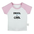 thumbnail image 1 of iDzn Drool is Cool Funny T shirt For Baby, Newborn Babies T-shirts, Infant Tops, 0-24M Kids Graphic Tees Clothing (Short Pink Raglan T-shirt, 0-6 Months), 1 of 5