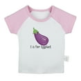 thumbnail image 1 of iDzn E is For Eggplant Funny T shirt For Baby, Newborn Babies T-shirts, Infant Tops, 0-24M Kids Graphic Tees Clothing (Short Pink Raglan T-shirt, 12-18 Months), 1 of 5