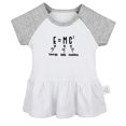 thumbnail image 1 of iDzn E=MC2 Energy Milk Cuddles Funny Dresses For Baby, Newborn Babies Skirts, Infant Princess Dress, 0-24M Kids Graphic Clothes (Gray Raglan Dresses, 6-12 Months), 1 of 4