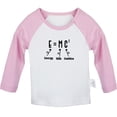 thumbnail image 1 of iDzn E=MC2 Energy Milk Cuddles Funny T shirt For Baby, Newborn Babies T-shirts, Infant Tops, 0-24M Kids Graphic Tees Clothing (Long Pink Raglan T-shirt, 0-6 Months), 1 of 4