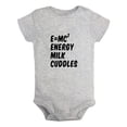 thumbnail image 1 of iDzn Energy Milk Cuddles Funny Rompers For Babies, Newborn Baby Unisex Bodysuits, Infant Jumpsuits, Toddler 0-24 Months Kids One-Piece Oufits, 1 of 5