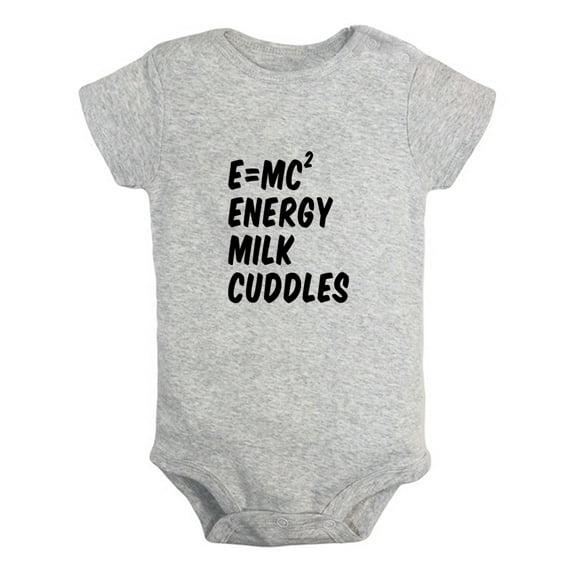 iDzn Energy Milk Cuddles Funny Rompers For Babies, Newborn Baby Unisex Bodysuits, Infant Jumpsuits, Toddler 0-24 Months Kids One-Piece Oufits