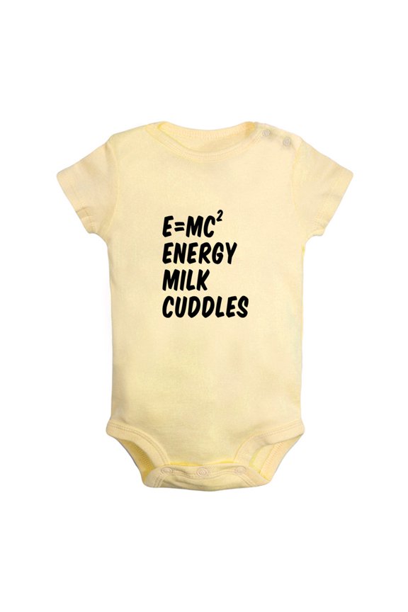 Energy Milk Cuddles Funny Rompers For Babies, Newborn Baby Unisex Bodysuits, Infant Jumpsuits, Toddler 0-24 Months Kids One-Piece Oufits