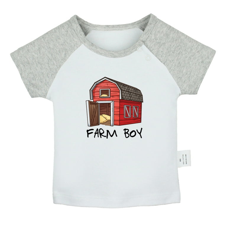 iDzn Farm Boy Funny T shirt For Baby, Newborn Babies T-shirts