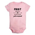 thumbnail image 1 of iDzn First Edition Published Just a Moment Funny Rompers For Babies, Newborn Baby Unisex Bodysuits, Infant Jumpsuits, Toddler 0-24 Months Kids One-Piece Oufits, 1 of 5