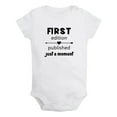 thumbnail image 1 of iDzn First Edition Published Just a Moment Funny Rompers For Babies, Newborn Baby Unisex Bodysuits, Infant Jumpsuits, Toddler 0-24 Months Kids One-Piece Oufits, 1 of 5
