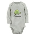 thumbnail image 1 of iDzn Foraging Funny Rompers, Newborn Baby Unisex Bodysuits, Infant Animal Lizard Graphic Jumpsuits, Toddler Kids Long Sleeve Oufits (Gray, 0-6 Months), 1 of 4