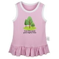 thumbnail image 1 of iDzn From Little Seeds Grow Mighty Trees Funny Dresses For Baby, Newborn Babies Skirts, Infant Princess Dress, 0-24M Kids Graphic Clothes (Pink Sleeveless Dresses, 0-6 Months), 1 of 4