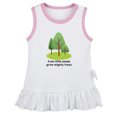 thumbnail image 1 of iDzn From Little Seeds Grow Mighty Trees Funny Dresses For Baby, Newborn Babies Skirts, Infant Princess Dress, 0-24M Kids Graphic Clothes (White Sleeveless Dresses, 6-12 Months), 1 of 4