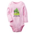 thumbnail image 1 of iDzn From Little Seeds Grow Mighty Trees Funny Rompers, Newborn Baby Unisex Bodysuits, Infant Jumpsuits, Toddler Kids Long Sleeve Oufits (Pink, 0-6 Months), 1 of 5
