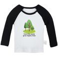 thumbnail image 1 of iDzn From Little Seeds Grow Mighty Trees Funny T shirt For Baby, Newborn Babies T-shirts, Infant Tops, 0-24M Kids Graphic Tees Clothing (Long Black Raglan T-shirt, 0-6 Months), 1 of 4