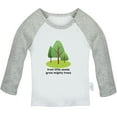 thumbnail image 1 of iDzn From Little Seeds Grow Mighty Trees Funny T shirt For Baby, Newborn Babies T-shirts, Infant Tops, 0-24M Kids Graphic Tees Clothing (Long Gray Raglan T-shirt, 6-12 Months), 1 of 4