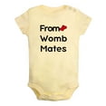 thumbnail image 1 of iDzn From Womb Mates To Room Mates Funny Rompers For Babies, Newborn Baby Unisex Bodysuits, Infant Jumpsuits, Toddler 0-24 Months Kids One-Piece Oufits, 1 of 4