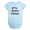 thumbnail image 1 of iDzn From Womb Mates To Room Mates Funny Rompers For Babies, Newborn Baby Unisex Bodysuits, Infant Jumpsuits, Toddler 0-24 Months Kids One-Piece Oufits, 1 of 5