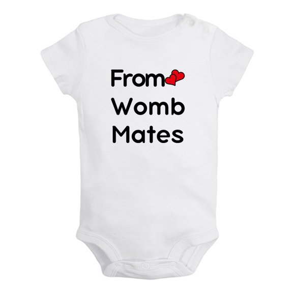 iDzn From Womb Mates To Room Mates Funny Rompers For Babies, Newborn Baby Unisex Bodysuits, Infant Jumpsuits, Toddler 0-24 Months Kids One-Piece Oufits