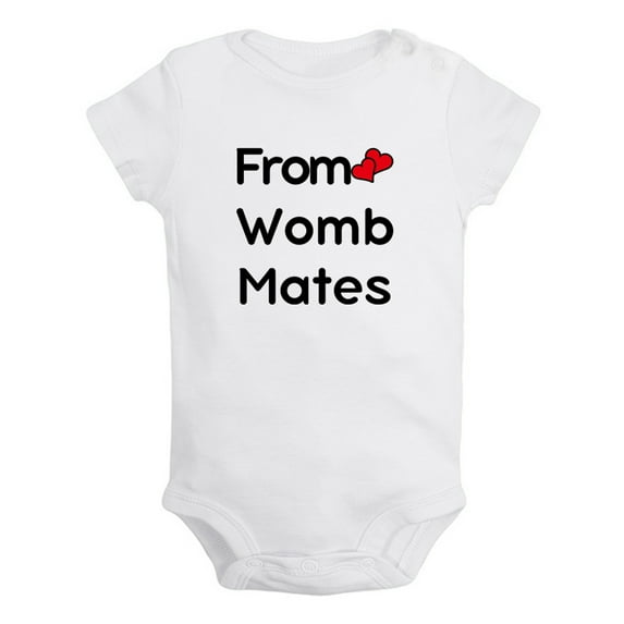 iDzn From Womb Mates To Room Mates Funny Rompers For Babies, Newborn Baby Unisex Bodysuits, Infant Jumpsuits, Toddler 0-24 Months Kids One-Piece Oufits