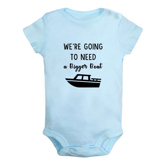iDzn We're Going to Need a Bigger Boat Funny Rompers For Babies, Newborn Baby Unisex Bodysuits, Infant Jumpsuits, Toddler 0-24 Months Kids One-Piece Oufits