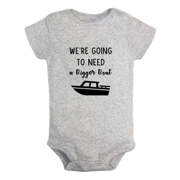 iDzn We're Going to Need a Bigger Boat Funny Rompers For Babies, Newborn Baby Unisex Bodysuits, Infant Jumpsuits, Toddler 0-24 Months Kids One-Piece Oufits