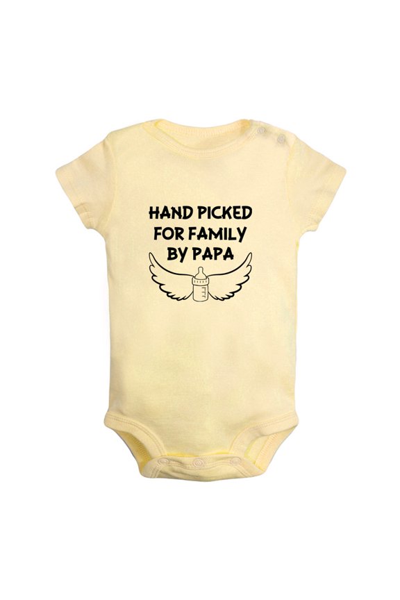 Hand Picked for Earth by PAPA Funny Rompers For Babies, Newborn Baby Unisex Bodysuits, Infant Jumpsuits, Toddler 0-24 Months Kids One-Piece Oufits