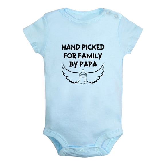 iDzn Hand Picked for Earth by PAPA Funny Rompers For Babies, Newborn Baby Unisex Bodysuits, Infant Jumpsuits, Toddler 0-24 Months Kids One-Piece Oufits