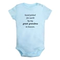 thumbnail image 1 of iDzn Hand picked for earth by my great grandma in heaven Funny Rompers For Babies, Newborn Baby Unisex Bodysuits, Infant Jumpsuits, Toddler 0-24 Months Kids One-Piece Oufits, 1 of 5