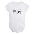 thumbnail image 1 of iDzn Hangry Funny Rompers For Babies, Newborn Baby Unisex Bodysuits, Infant Jumpsuits, Toddler 0-24 Months Kids One-Piece Oufits, 1 of 5