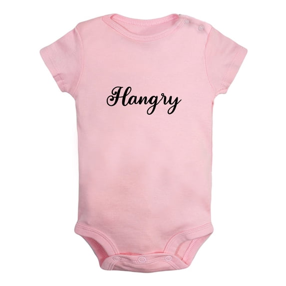 iDzn Hangry Funny Rompers For Babies, Newborn Baby Unisex Bodysuits, Infant Jumpsuits, Toddler 0-24 Months Kids One-Piece Oufits