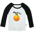 thumbnail image 1 of iDzn Hey Cutie Orange Funny T shirt For Baby, Newborn Babies T-shirts, Infant Tops, 0-24M Kids Graphic Tees Clothing (Long Black Raglan T-shirt, 0-6 Months), 1 of 4