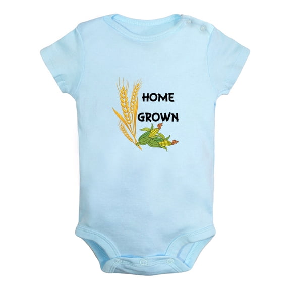 iDzn Home Grown Funny Rompers For Babies, Newborn Baby Unisex Bodysuits, Infant Jumpsuits, Toddler 0-24 Months Kids One-Piece Oufits