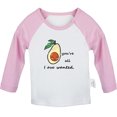 thumbnail image 1 of iDzn You're All I Avo Wanted Funny T shirt For Baby, Newborn Babies T-shirts, Infant Fruit Avocado Tops, 0-24M Kids Graphic Tees Clothing (Long Pink Raglan T-shirt, 6-12 Months), 1 of 5