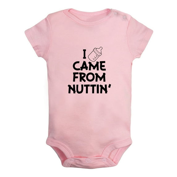 iDzn I Came From Nuttin' Funny Rompers For Babies, Newborn Baby Unisex Bodysuits, Infant Jumpsuits, Toddler 0-24 Months Kids One-Piece Oufits