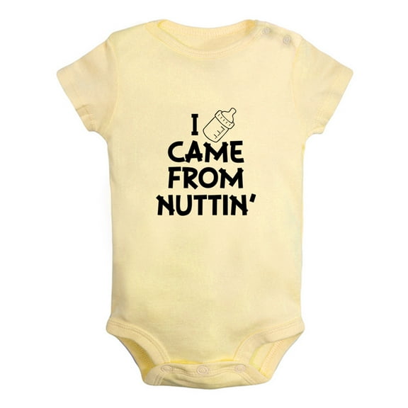iDzn I Came From Nuttin' Funny Rompers For Babies, Newborn Baby Unisex Bodysuits, Infant Jumpsuits, Toddler 0-24 Months Kids One-Piece Oufits