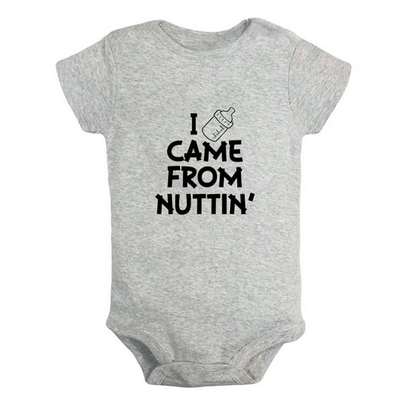 iDzn I Came From Nuttin' Funny Rompers For Babies, Newborn Baby Unisex Bodysuits, Infant Jumpsuits, Toddler 0-24 Months Kids One-Piece Oufits