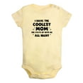 thumbnail image 1 of iDzn I Have The Coolest Mom She Stays Up With Me All Night Funny Rompers For Babies, Newborn Baby Unisex Bodysuits, Infant Jumpsuits, Toddler 0-24 Months Kids One-Piece Oufits, 1 of 5