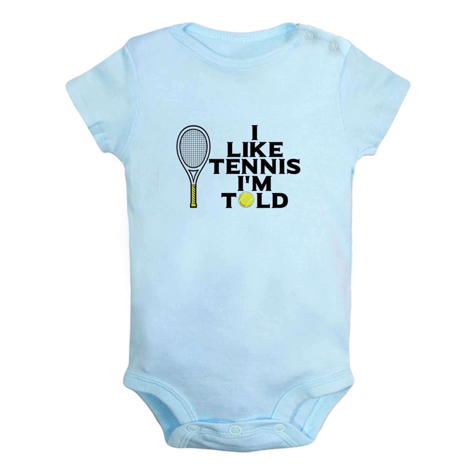 iDzn I Like Tennis I'm Told Funny Rompers For Babies, Newborn Baby