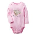 thumbnail image 1 of iDzn I Love My Mom Cute Rompers, Newborn Baby Unisex Bodysuits, Infant Animal Koala Graphic Jumpsuits, Toddler Kids Long Sleeve Oufits (Pink, 6-12 Months), 1 of 5