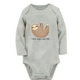 thumbnail image 1 of iDzn I Love Naps And Milk Funny Rompers, Newborn Baby Unisex Bodysuits, Infant Animal Sloth Graphic Jumpsuits, Toddler Kids Long Sleeve Oufits (Gray, 0-6 Months), 1 of 4