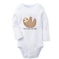 thumbnail image 1 of iDzn® I Love Naps And Milk Funny Rompers, Newborn Baby Unisex Bodysuits, Infant Animal Sloth Graphic Jumpsuits, Toddler Kids Long Sleeve Oufits (White, 0-6 Months), 1 of 4