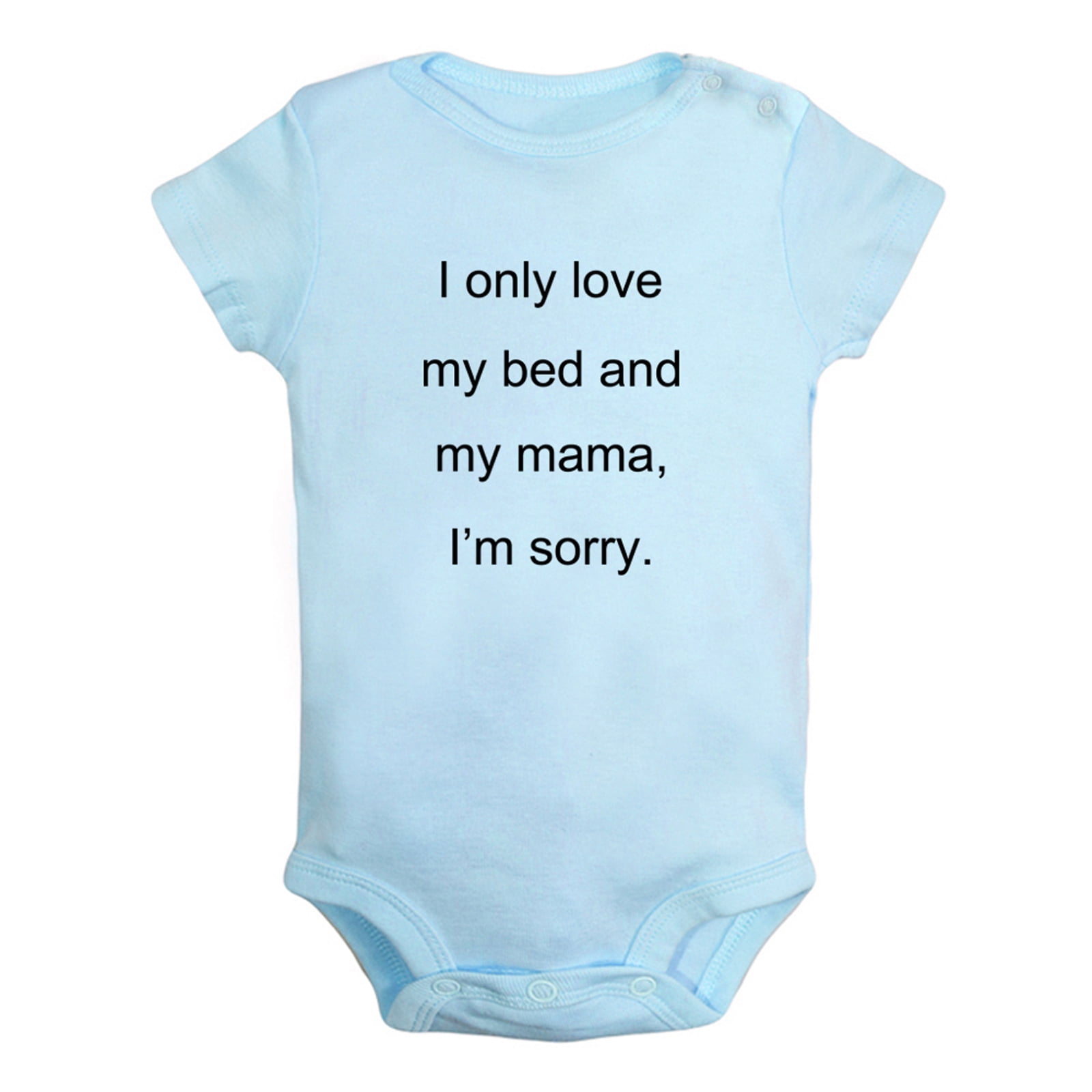 iDzn I Only Love My Bed And My Mama Funny Rompers For Babies
