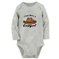 thumbnail image 1 of iDzn I Was Born A Cowgirl Funny Rompers, Newborn Baby Unisex Bodysuits, Infant Jumpsuits, Toddler Kids Long Sleeve Oufits (Gray, 0-6 Months), 1 of 5