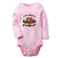 thumbnail image 1 of iDzn I Was Born A Cowgirl Funny Rompers, Newborn Baby Unisex Bodysuits, Infant Jumpsuits, Toddler Kids Long Sleeve Oufits (Pink, 6-12 Months), 1 of 5