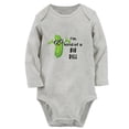 thumbnail image 1 of iDzn® I'm Kind Of A Big Dill Funny Rompers, Newborn Baby Unisex Bodysuits, Infant Jumpsuits, Toddler Kids Long Sleeve Oufits (Gray, 6-12 Months), 1 of 4